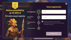 Zaznacz bonus i wpisz dane