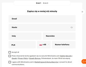 Uzupełnij dane konta