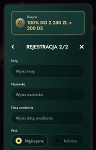 Uzupełnij swoje dane i graj! -